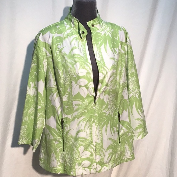 Additions by Chico’s tropical jacket size 1 - Picture 1 of 9